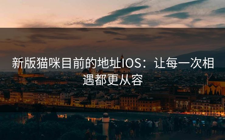 新版猫咪目前的地址IOS:让每一次相遇都更从容 新版猫咪目前的地址IOS:让每一次相遇都更从容